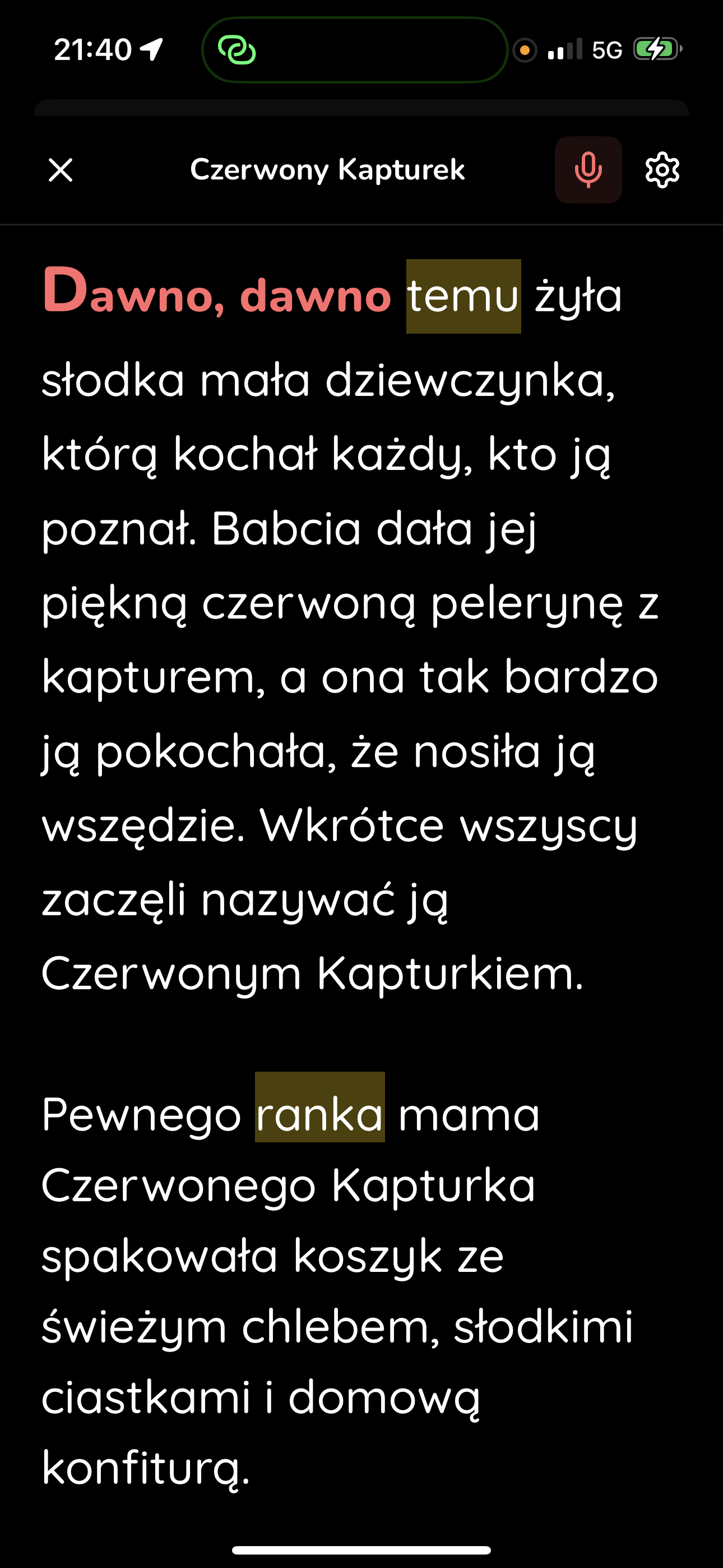 Taily — profil uczestnika